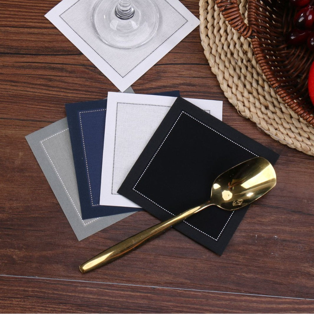 11.5 x 11.5 Premium Tear-off Cotton Coasters Cocktail Coasters for Hotel and Home HLCOA1001